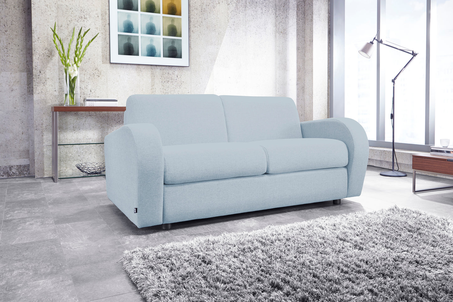 Jay-Be® Retro Sofa Bed with Deep Sprung Mattress - Two seater