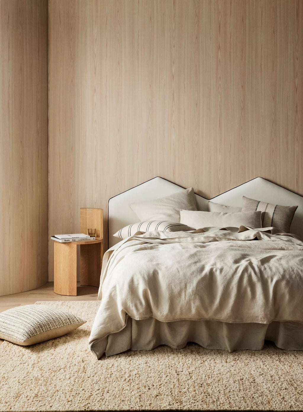 Ravello Linen Flat Sheet Bone – view 4