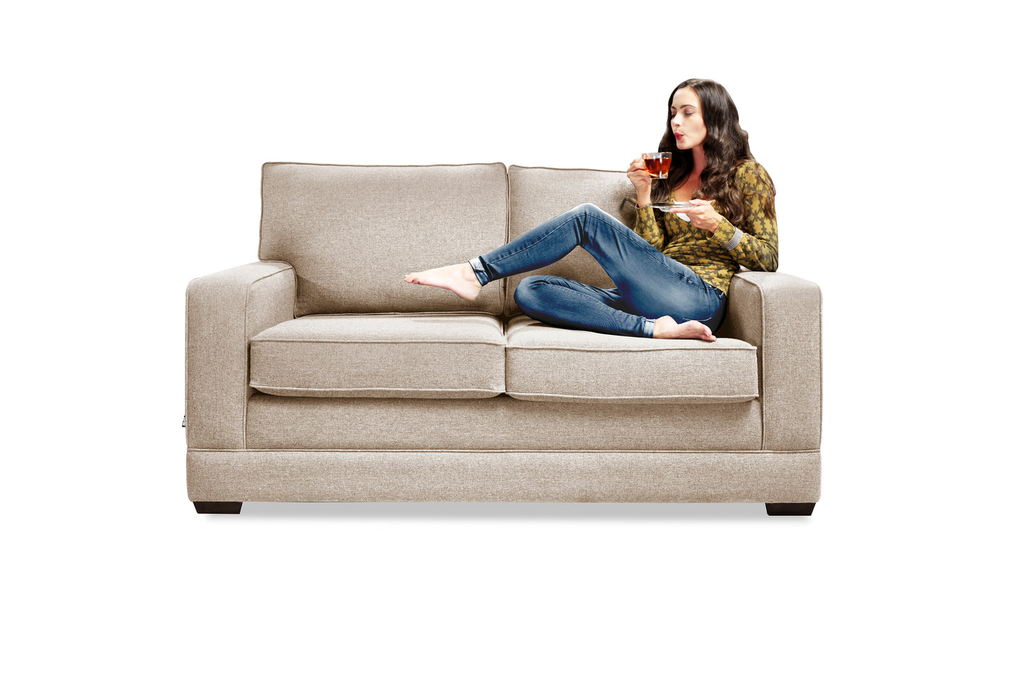 Jay-Be® Modern Sofa Bed with e-Pocket® Sprung Mattress - Two seater