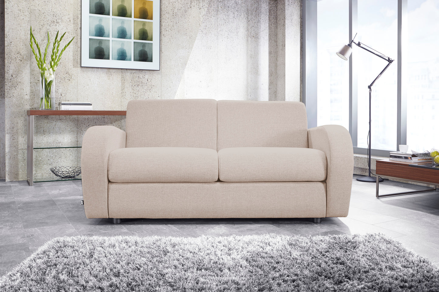 Jay-Be® Retro Sofa Bed with Deep Sprung Mattress - Two seater