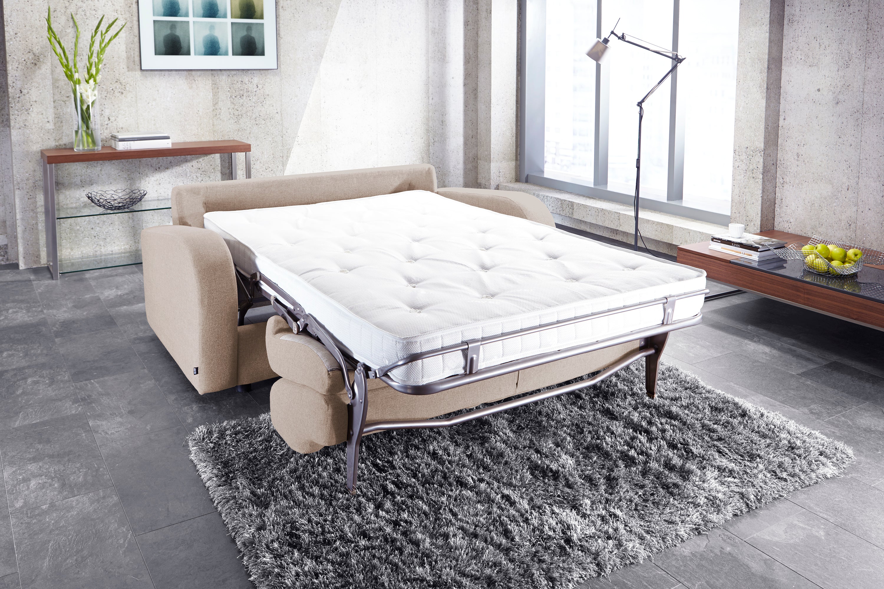 Jay-Be® Retro Sofa Bed with Deep Sprung Mattress - Two seater