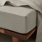 Ravello Linen Flat Sheet Bone – view 2