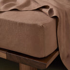 Ravello Linen Flat Sheet Biscuit – view 3