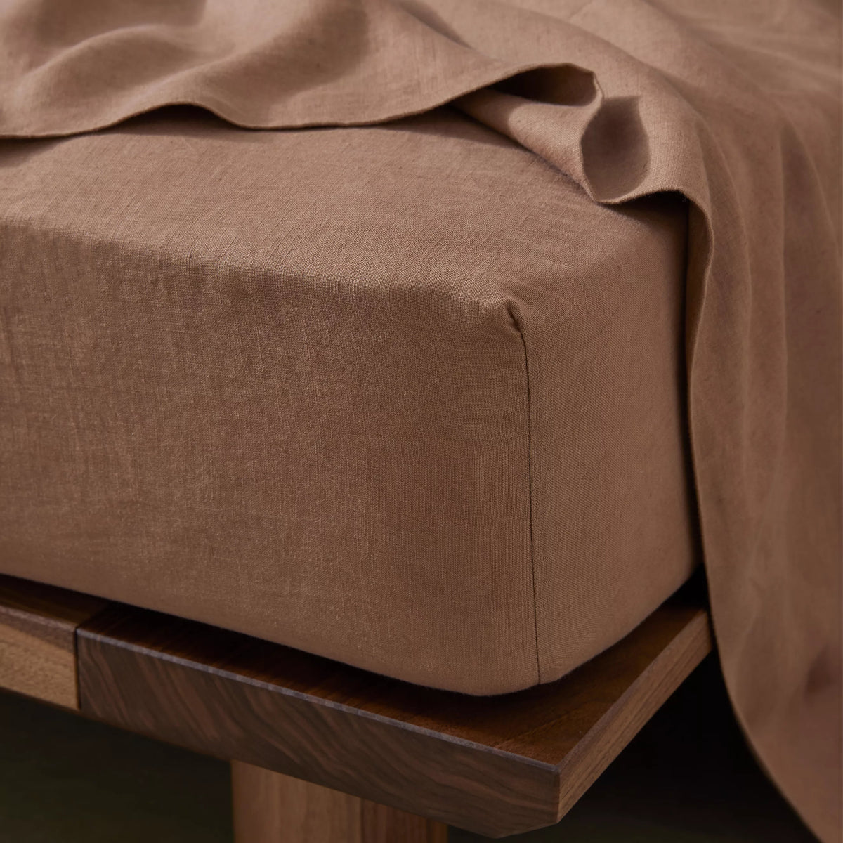Ravello Linen Flat Sheet Biscuit – view 3