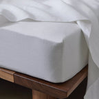 Ravello Linen Fitted Sheet White – view 2