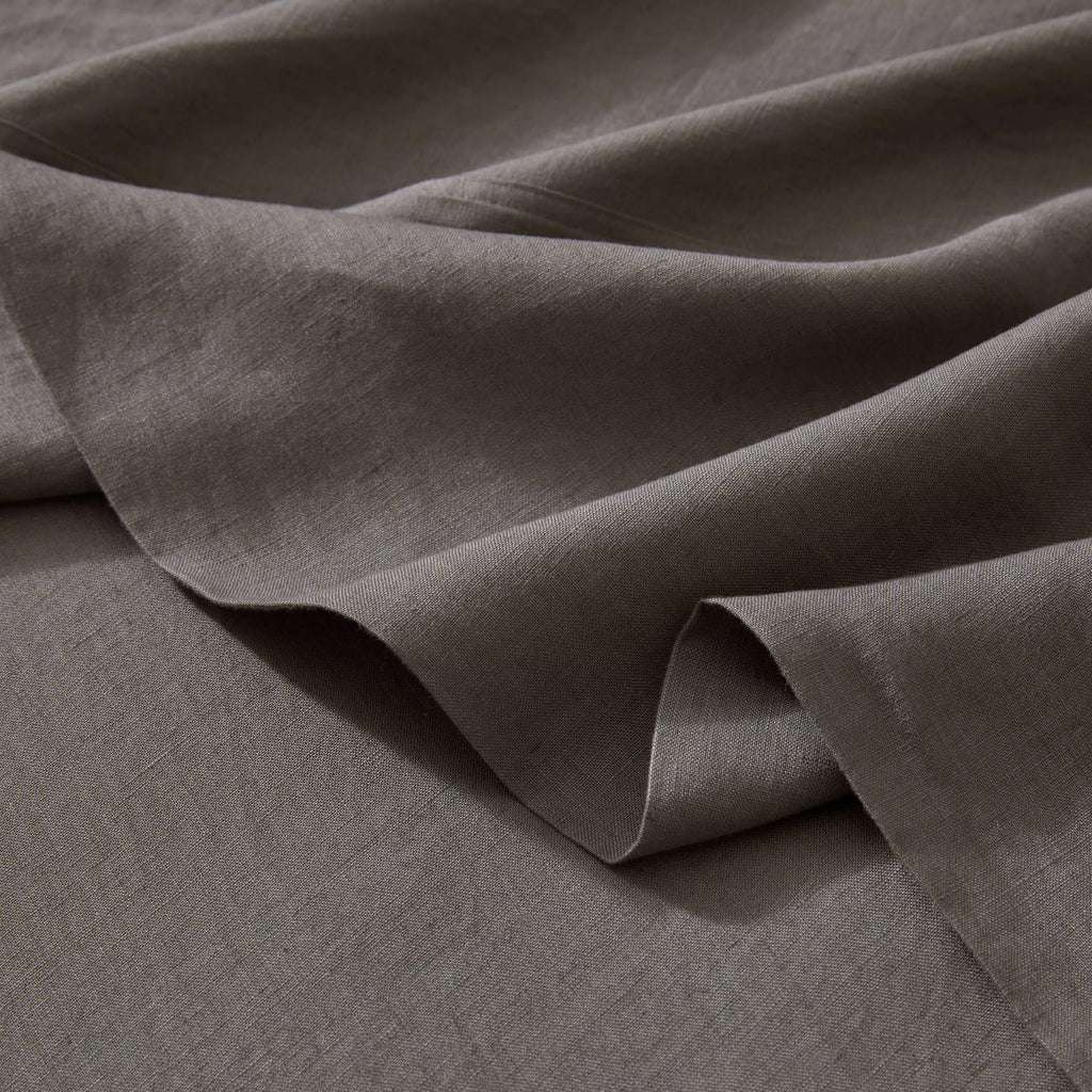 Ravello Linen Flat Sheet Charcoal