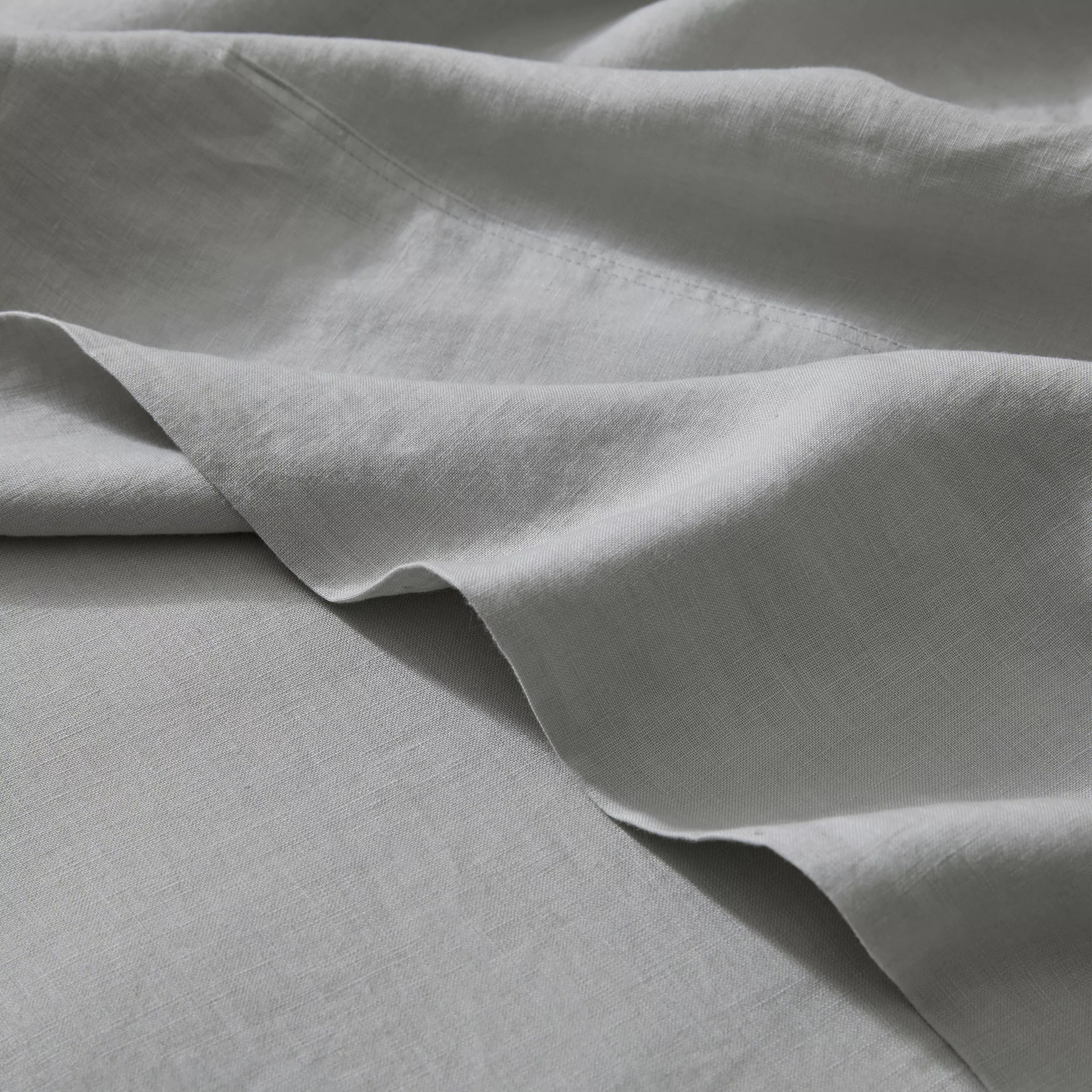 Ravello Linen Flat Sheet Silver