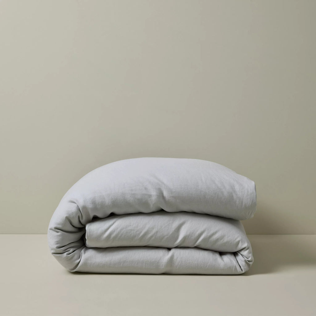 Ravello Linen Quilt Cover Silver