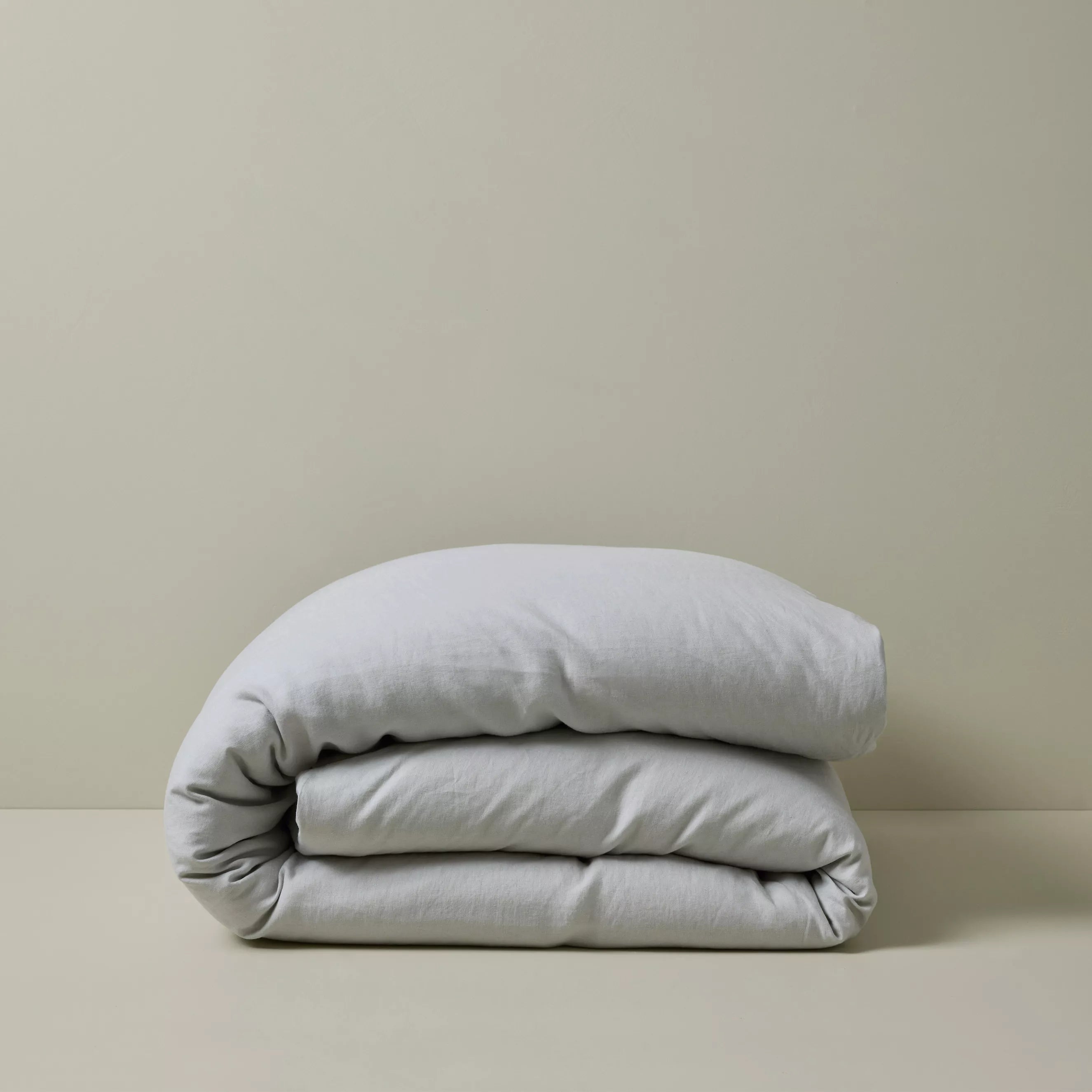 Ravello Linen Quilt Cover Silver