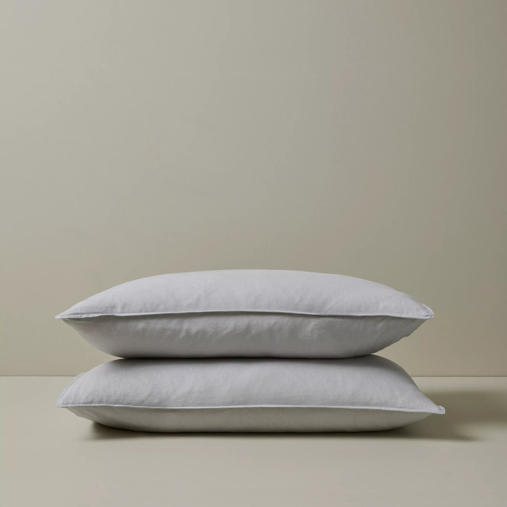 Ravello Linen Pillowcase Set Silver