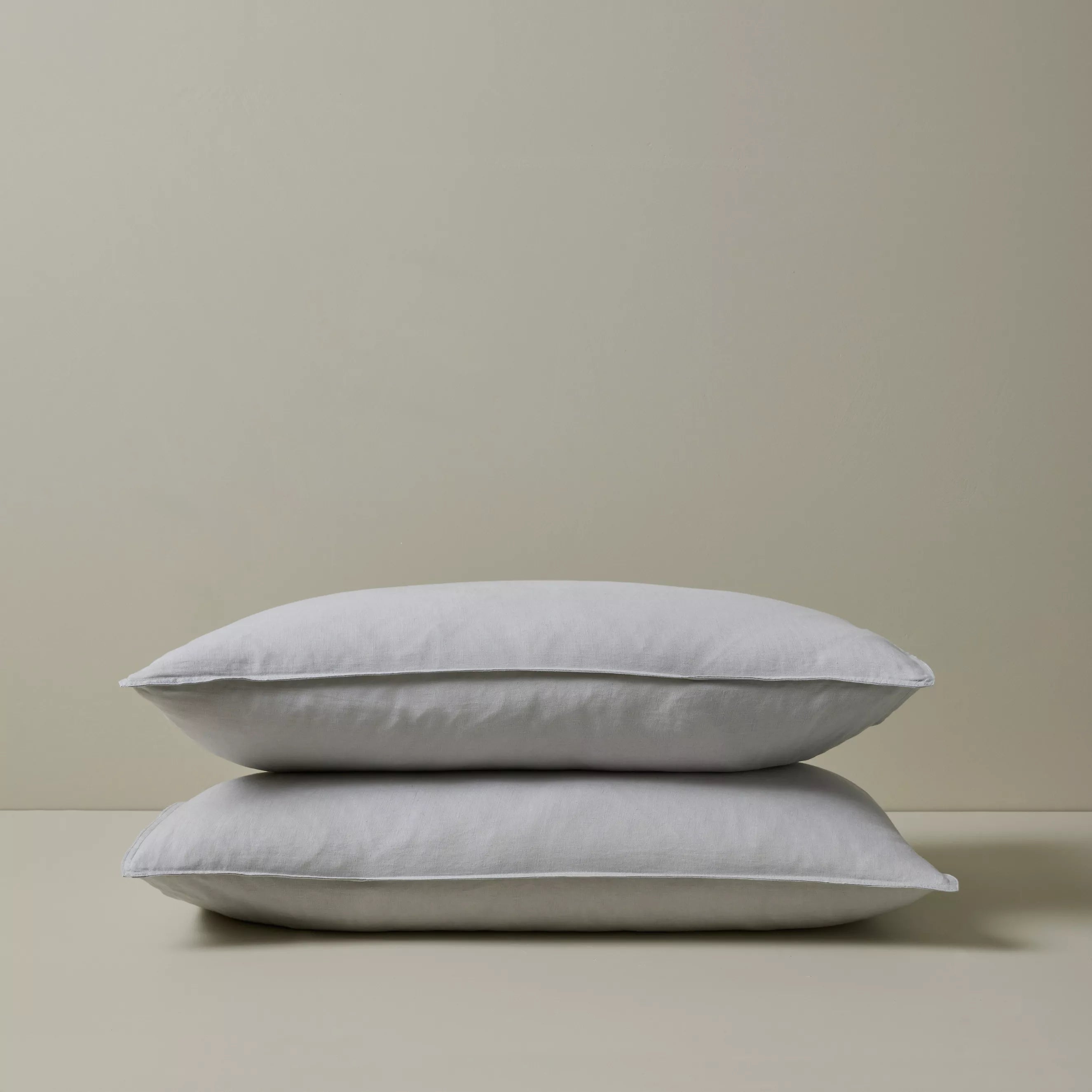 Ravello Linen Pillowcase Set Silver