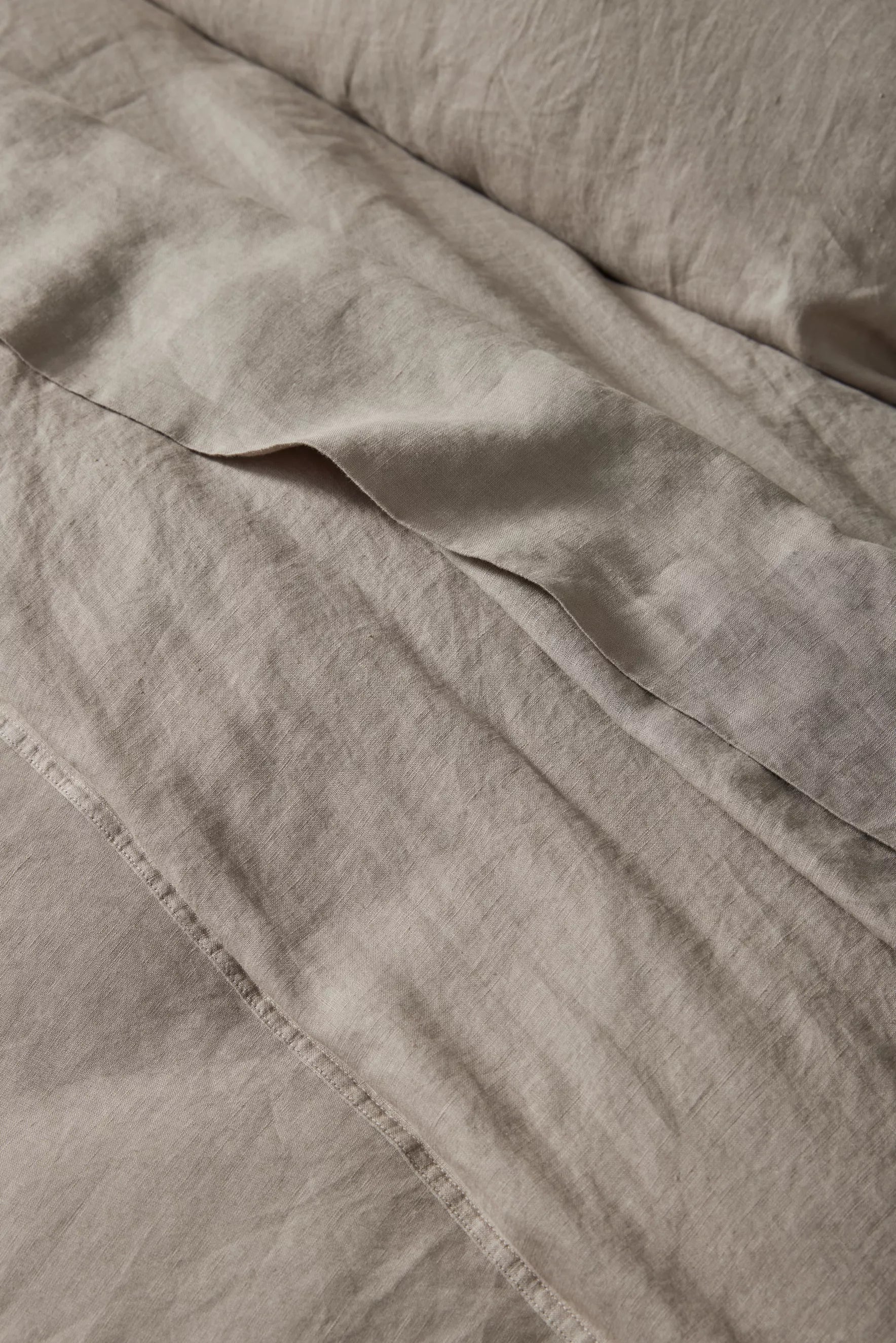 Ravello Linen Flat Sheet Pebble