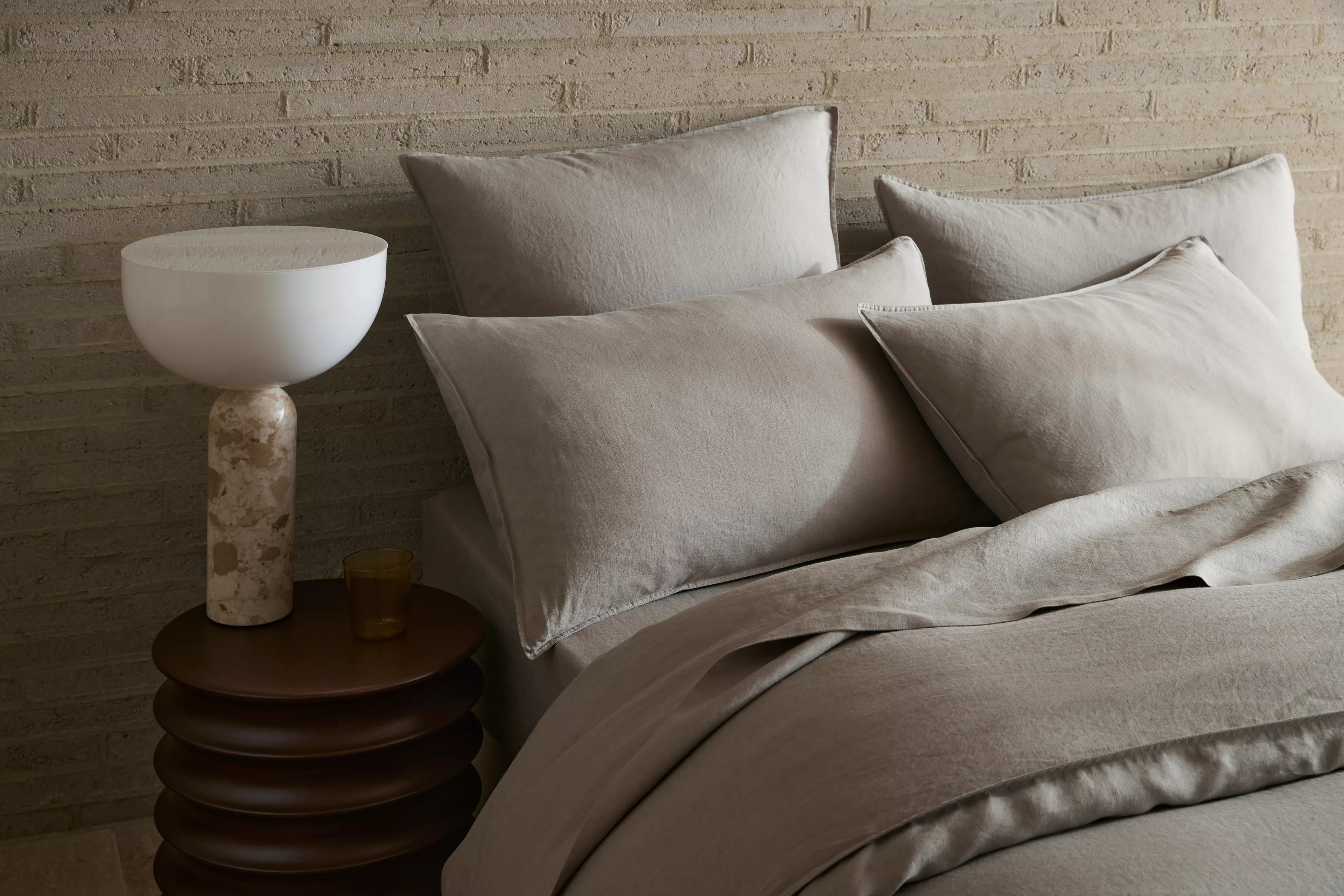Ravello Linen Pillowcase Set Pebble