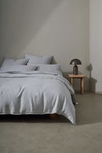 Ravello Linen Fitted Sheet Silver – view 4