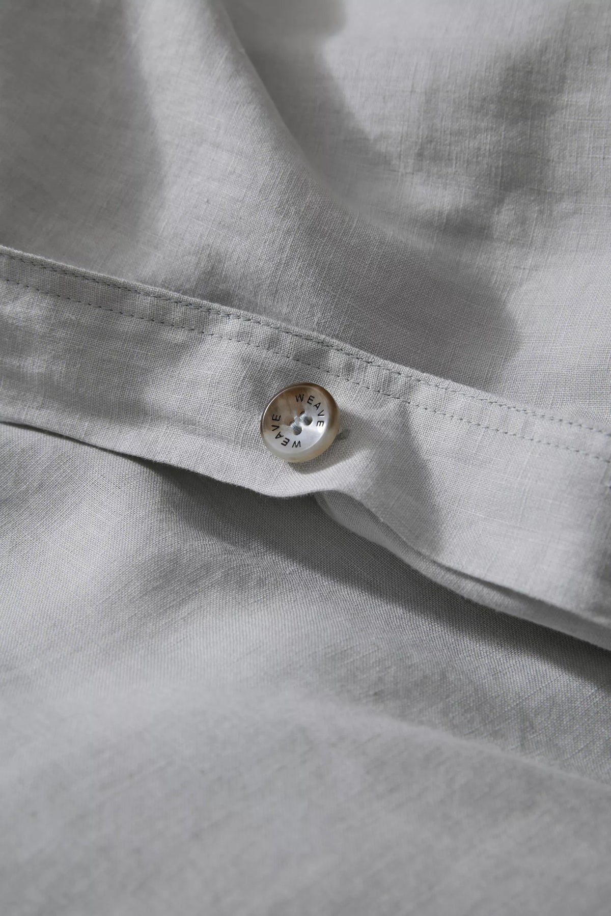 Ravello Linen Quilt Cover Silver – view 2