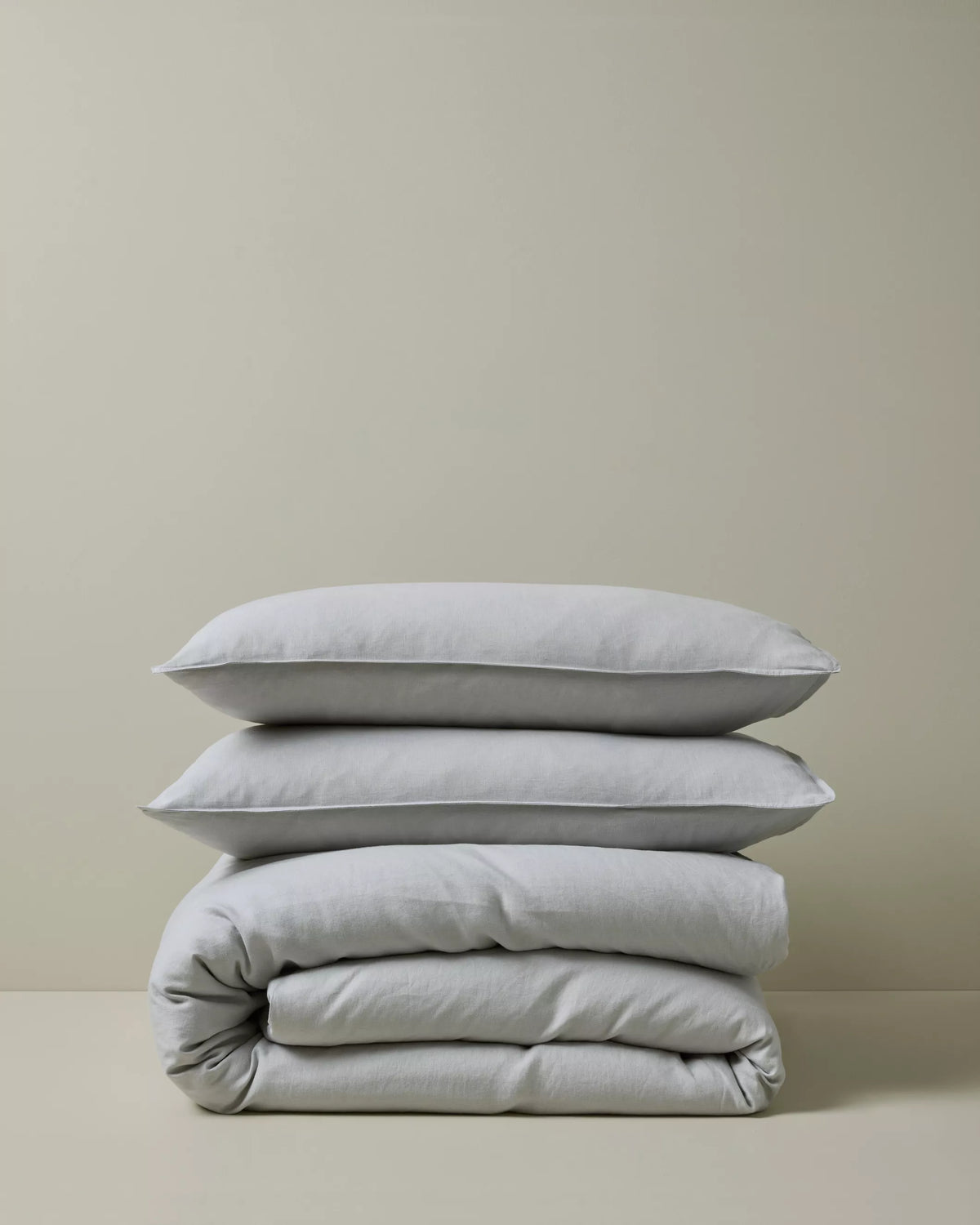 Ravello Linen Pillowcase Set Silver – view 3