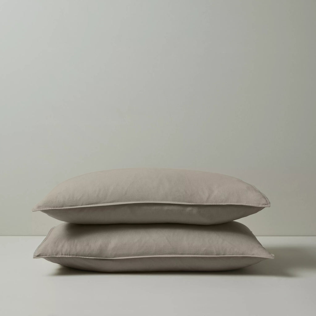 Ravello Linen Pillowcase Set Pebble