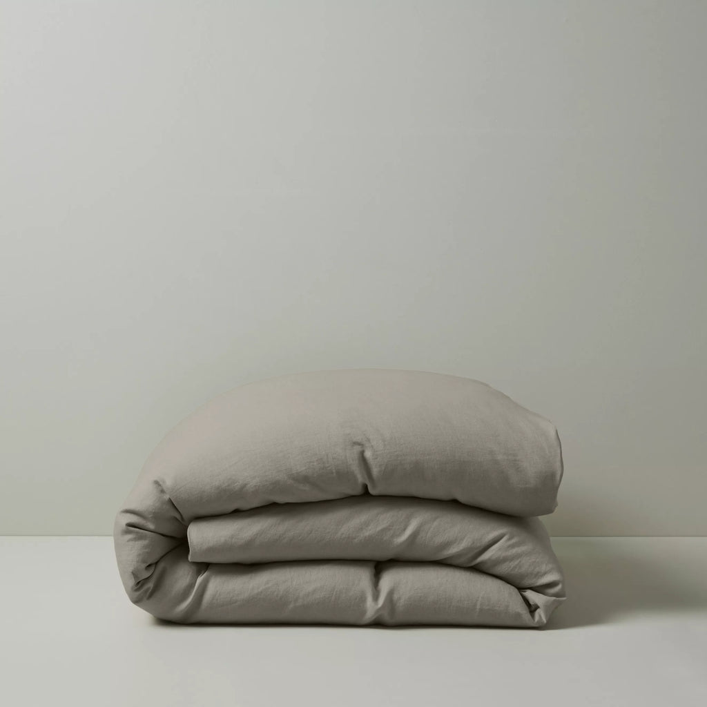 Ravello Linen Quilt Cover Pebble