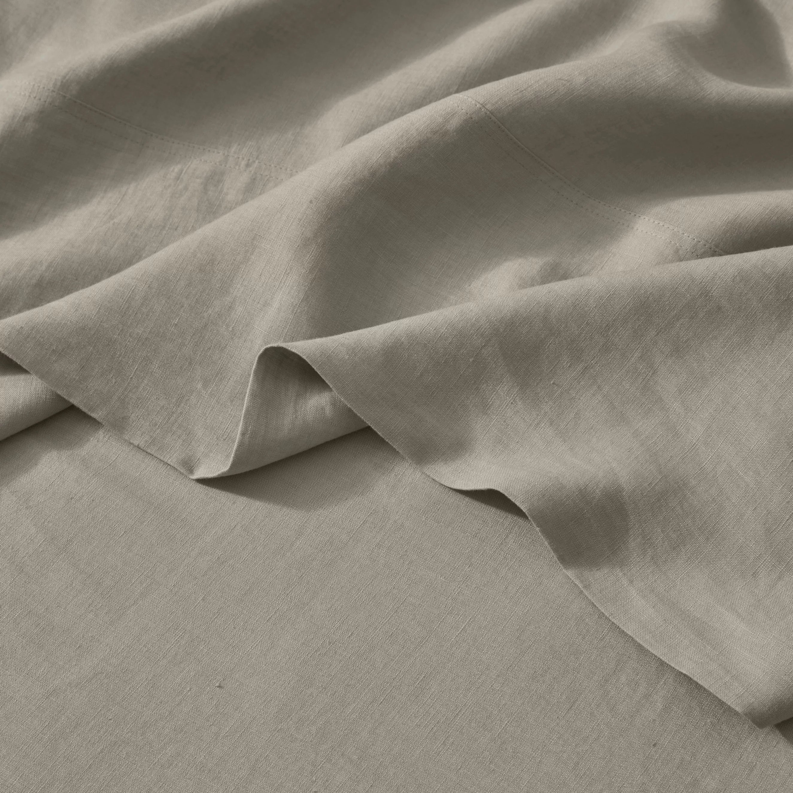 Ravello Linen Flat Sheet Pebble