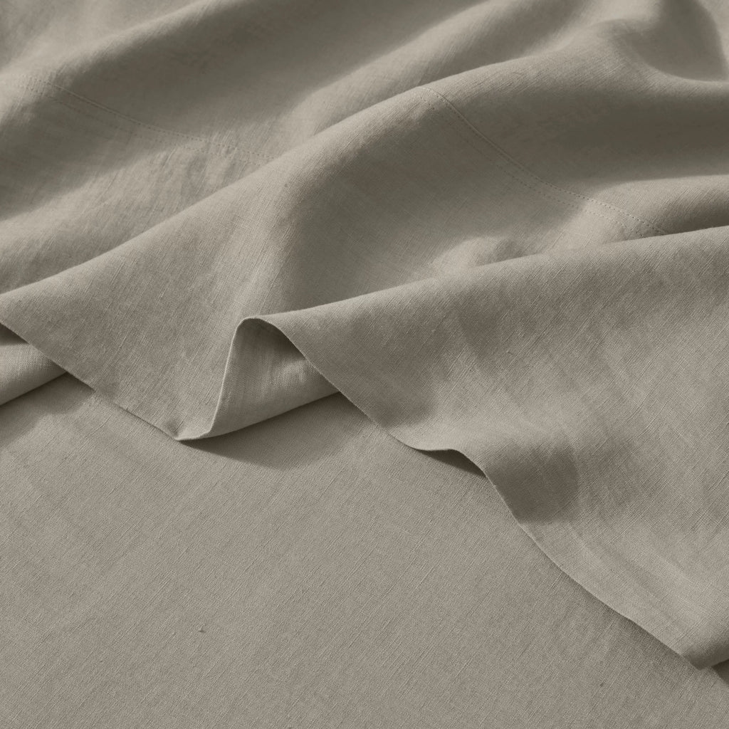 Ravello Linen Fitted Sheet Pebble – view 2