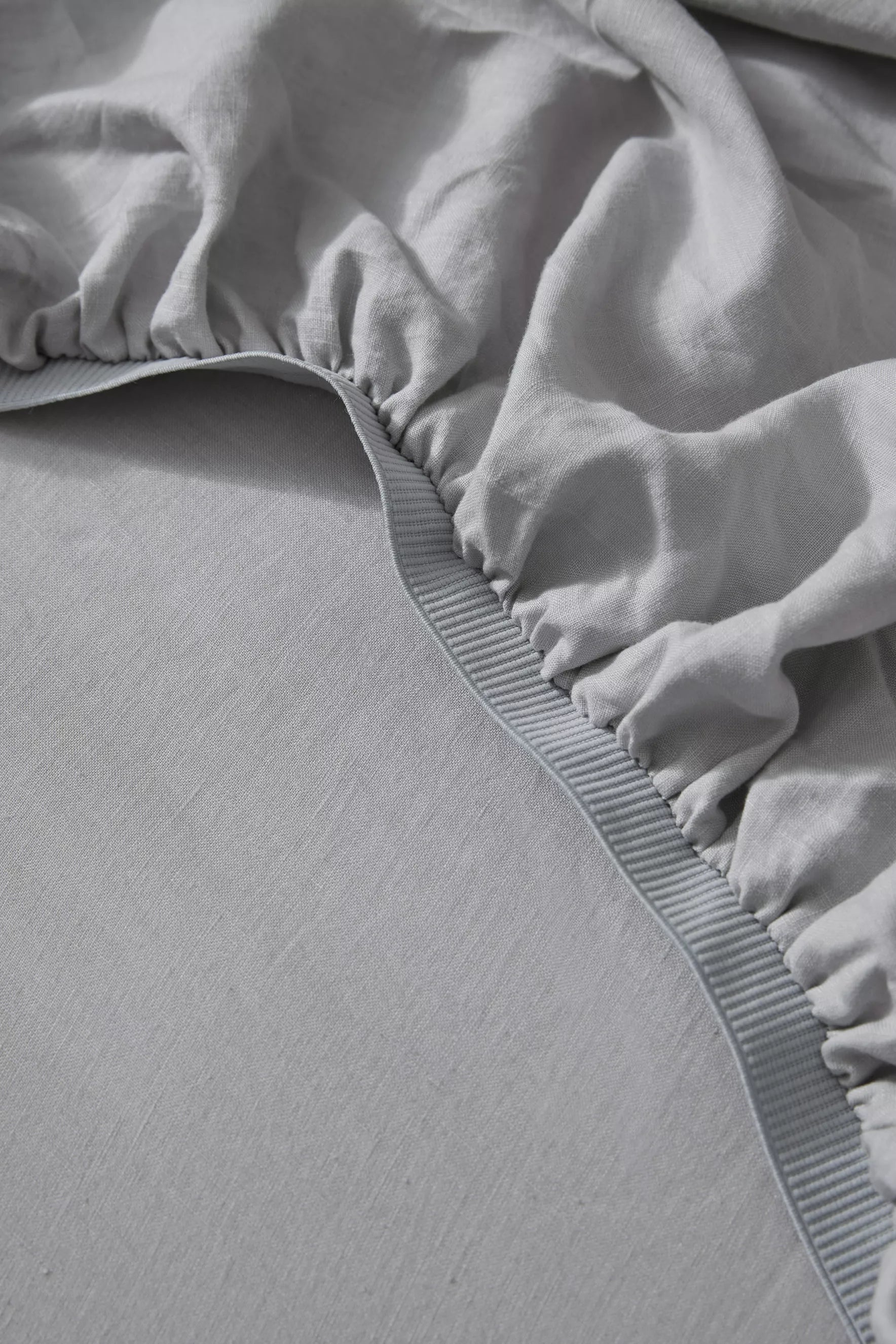 Ravello Linen Fitted Sheet Silver