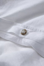 Ravello Linen Quilt Cover White