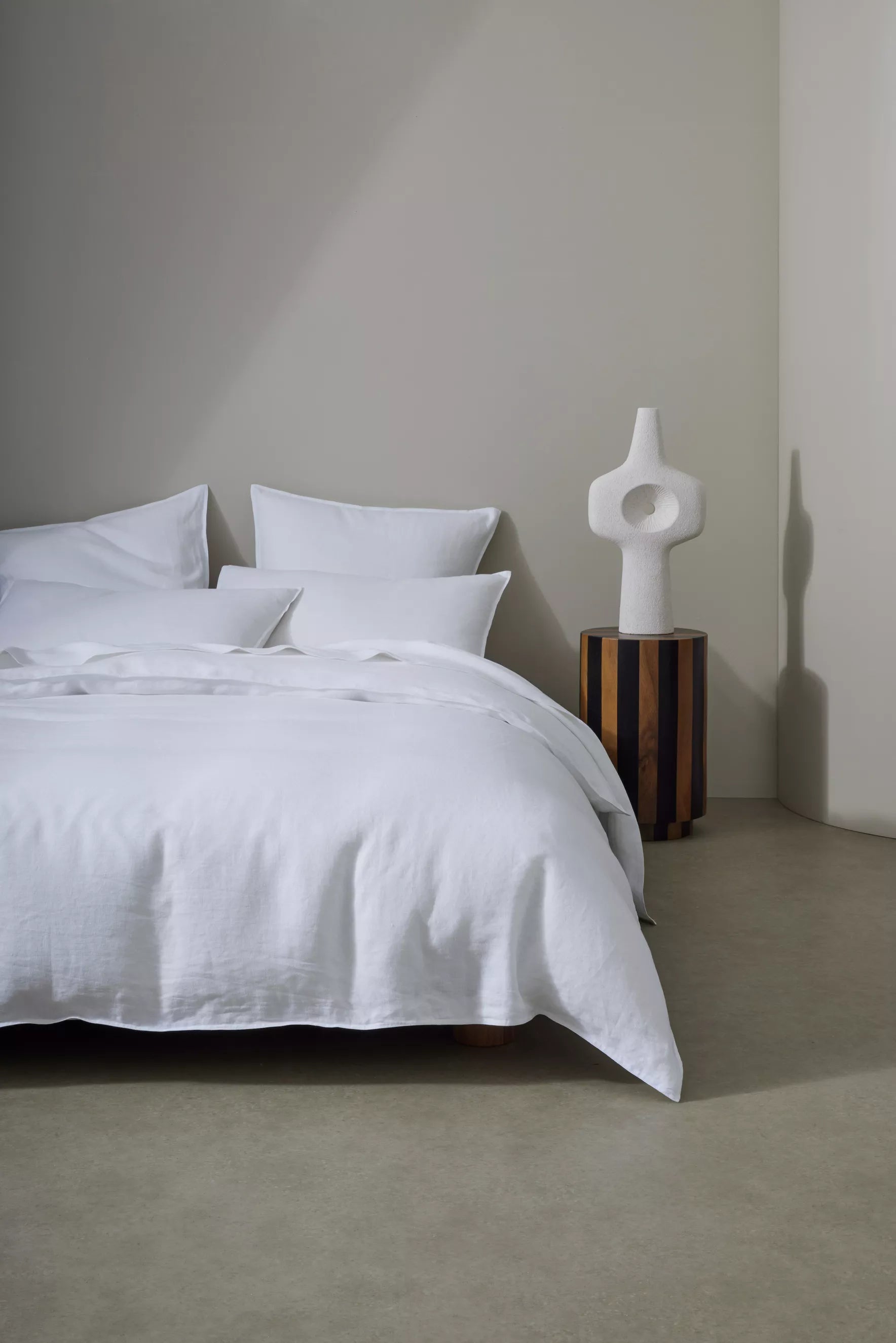 Ravello Linen Flat Sheet White