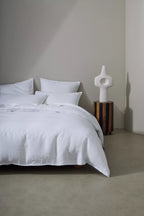Ravello Linen Quilt Cover White