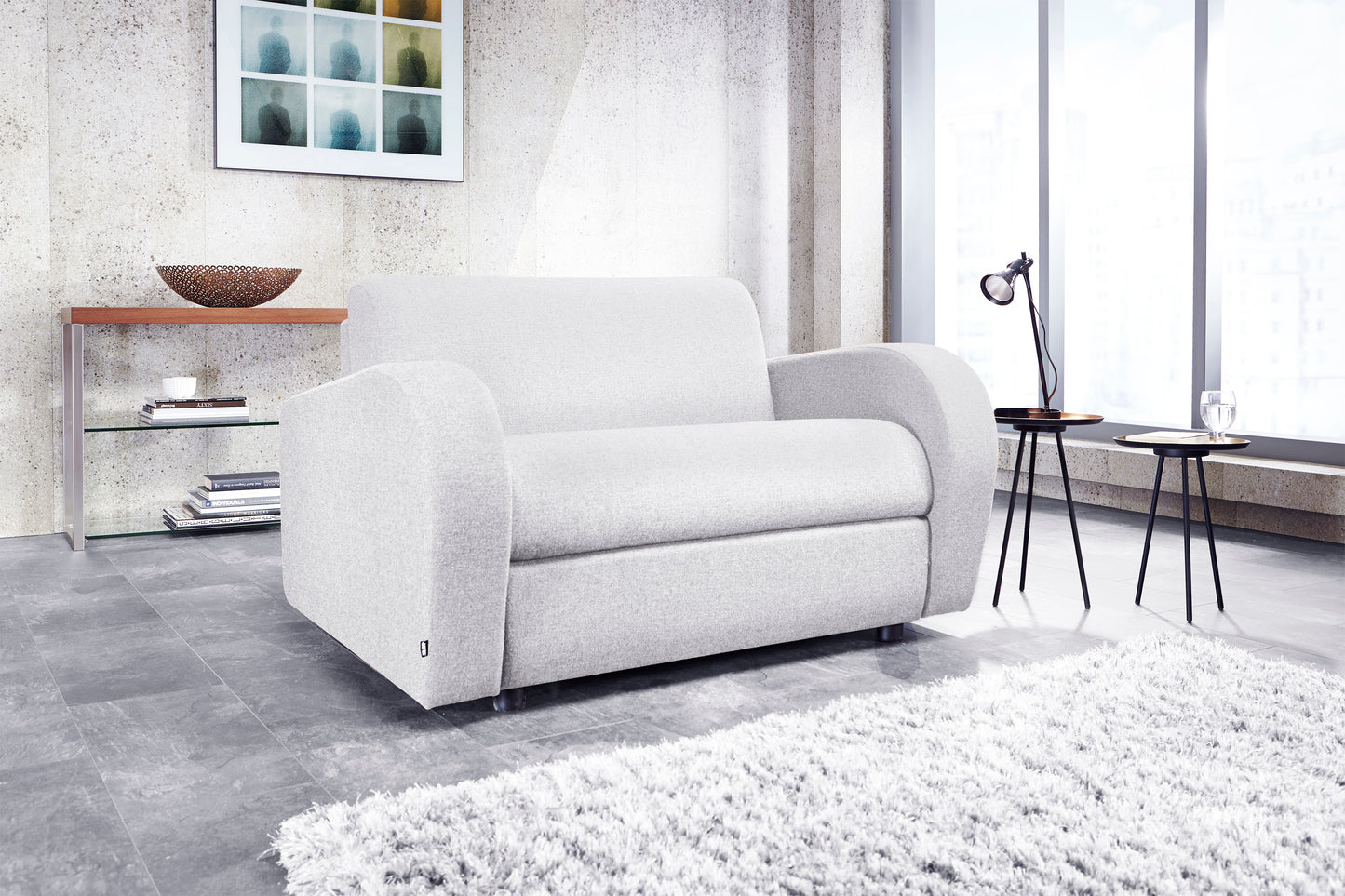 Jay-Be® Retro Sofa Bed Chair with Deep Sprung Mattress - One seater