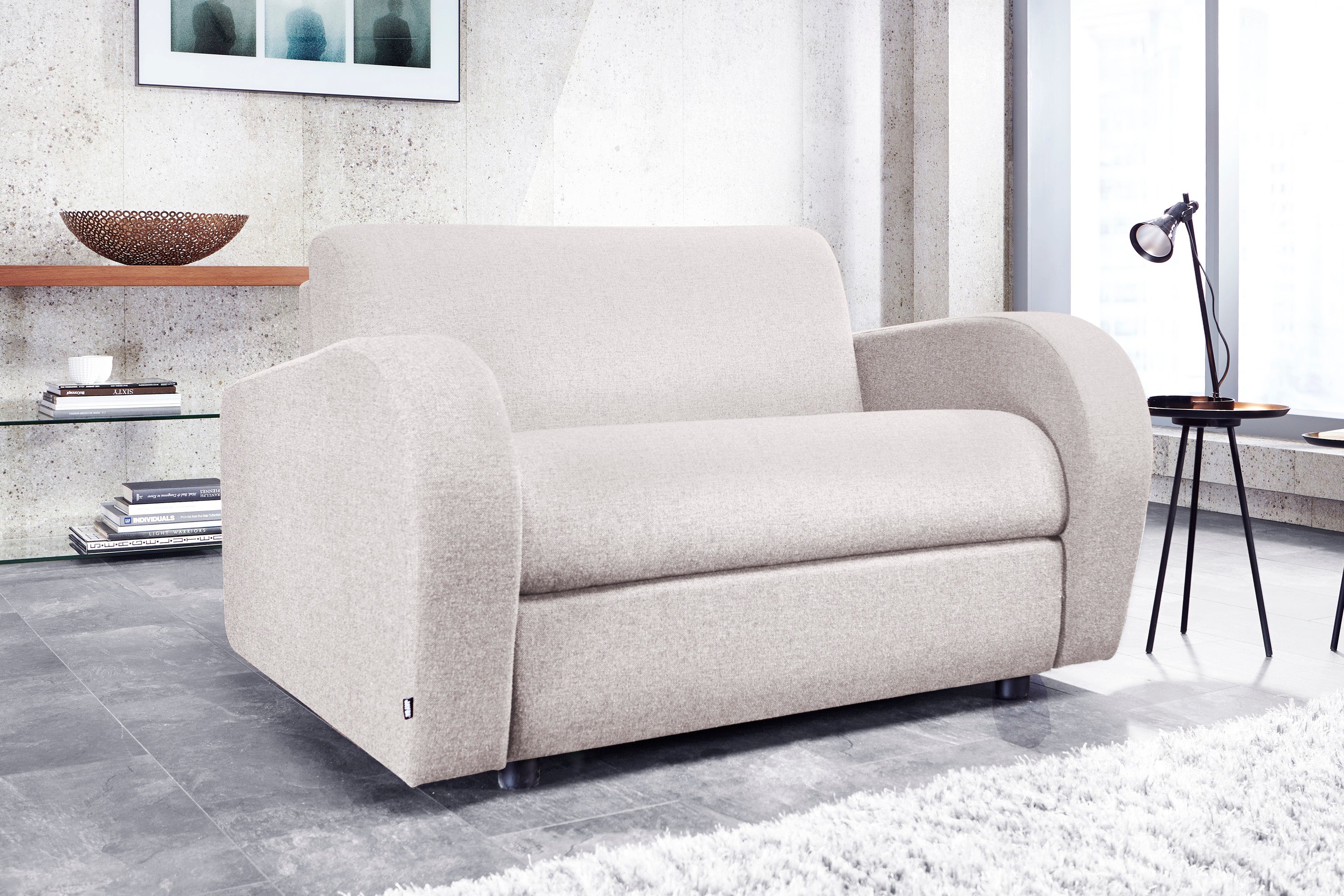 Jay-Be® Retro Sofa Bed Chair with Deep Sprung Mattress - One seater