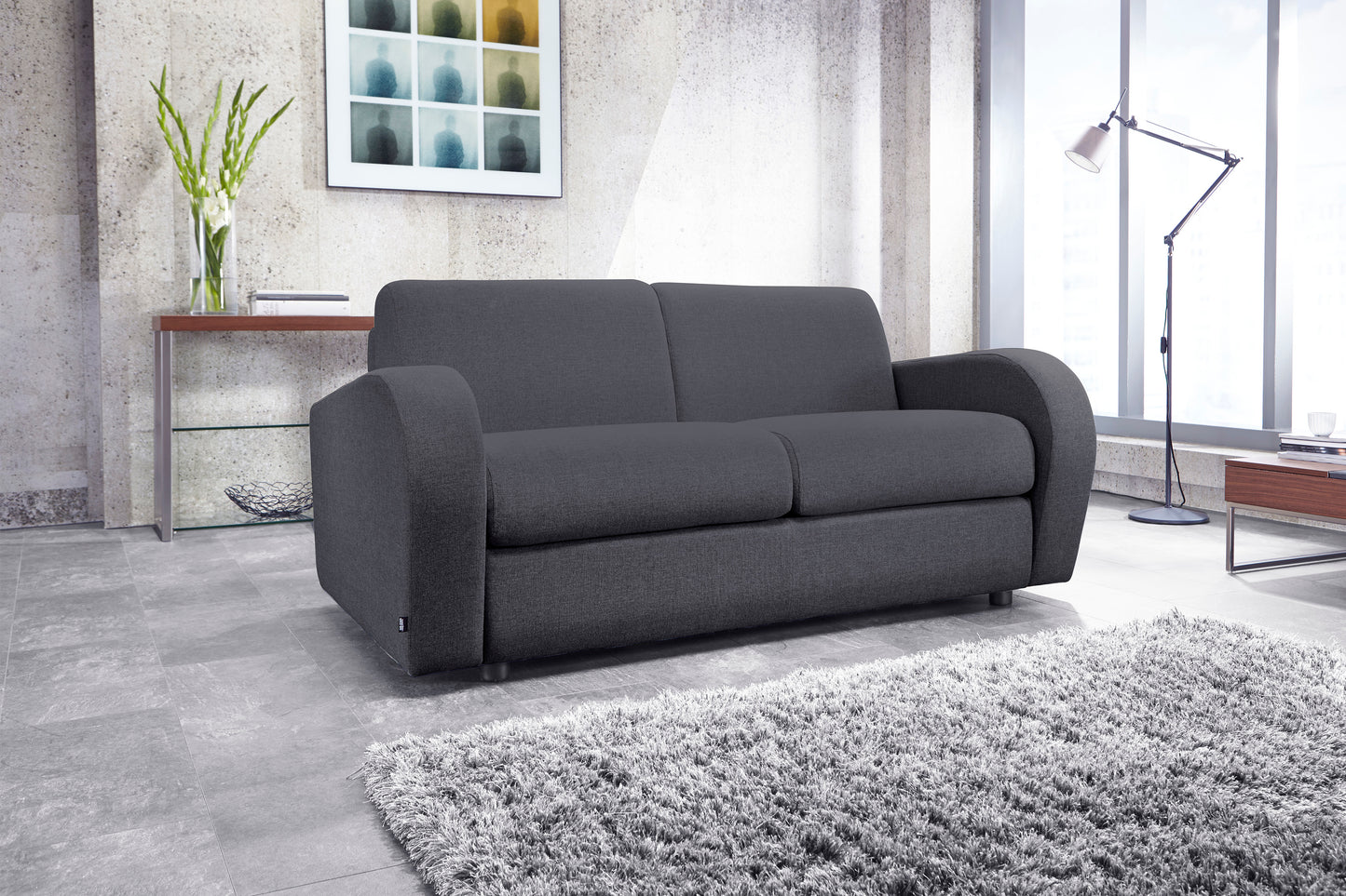 Jay-Be® Retro Sofa Bed with Deep Sprung Mattress - Two seater